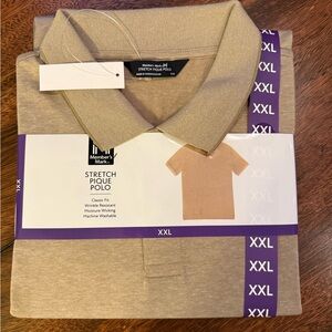 Member's Mark Tan Stretch Pique Polo Shirt XXL